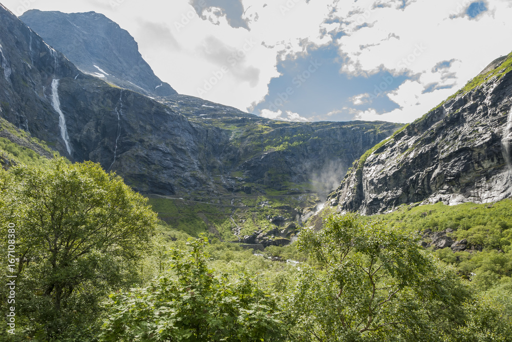 Trollstigen switchback road in Norway