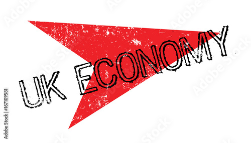 Uk Economy rubber stamp. Grunge design with dust scratches. Effects can be easily removed for a clean, crisp look. Color is easily changed.