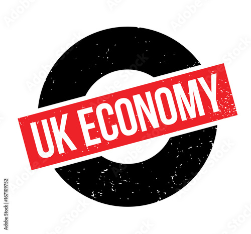 Uk Economy rubber stamp. Grunge design with dust scratches. Effects can be easily removed for a clean, crisp look. Color is easily changed.