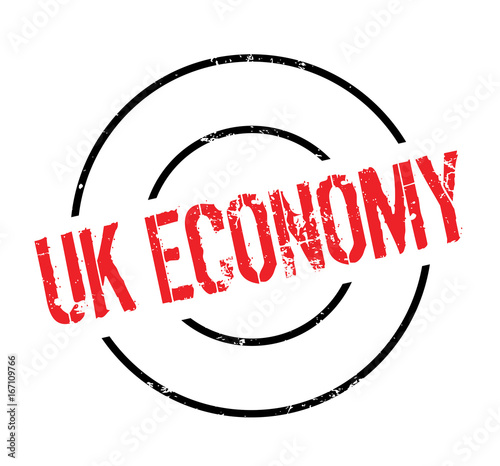 Uk Economy rubber stamp. Grunge design with dust scratches. Effects can be easily removed for a clean, crisp look. Color is easily changed.