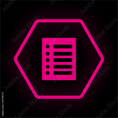 Neon Button Polygon - Liste