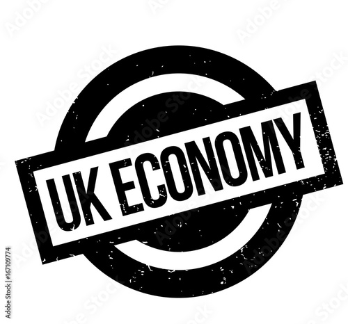 Uk Economy rubber stamp. Grunge design with dust scratches. Effects can be easily removed for a clean, crisp look. Color is easily changed.