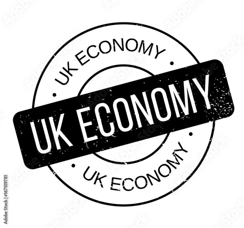 Uk Economy rubber stamp. Grunge design with dust scratches. Effects can be easily removed for a clean, crisp look. Color is easily changed.