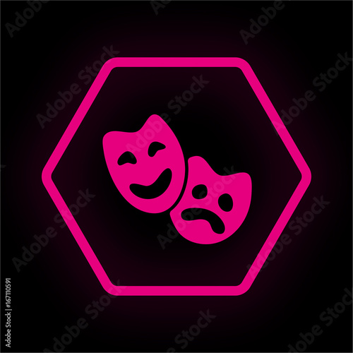 Neon Button Polygon - Masken