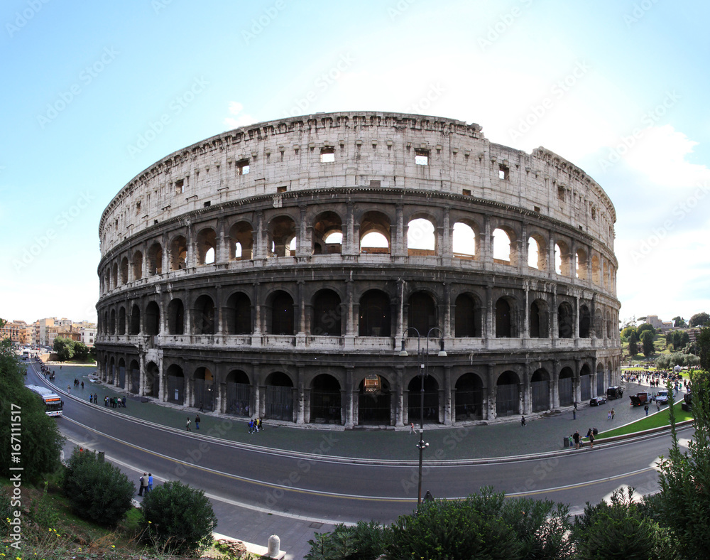 Colosseum in Rome fisheye