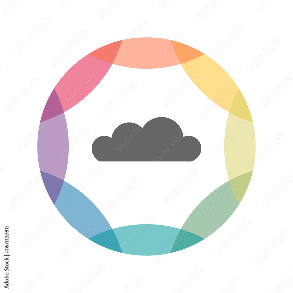 farbiges Icon - Cloud-Service - Wolke