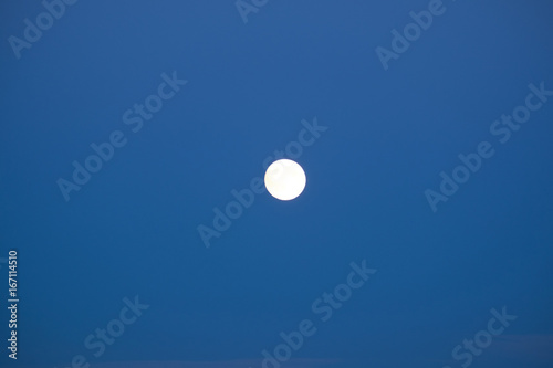 Clear moon in clear sky
