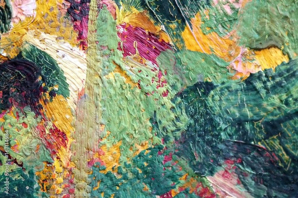 Oil painting on canvas close-up (macro) Oil painting on canvas close-up (macro)