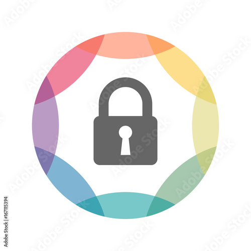 farbiges Icon - Schloss - Sicherheit