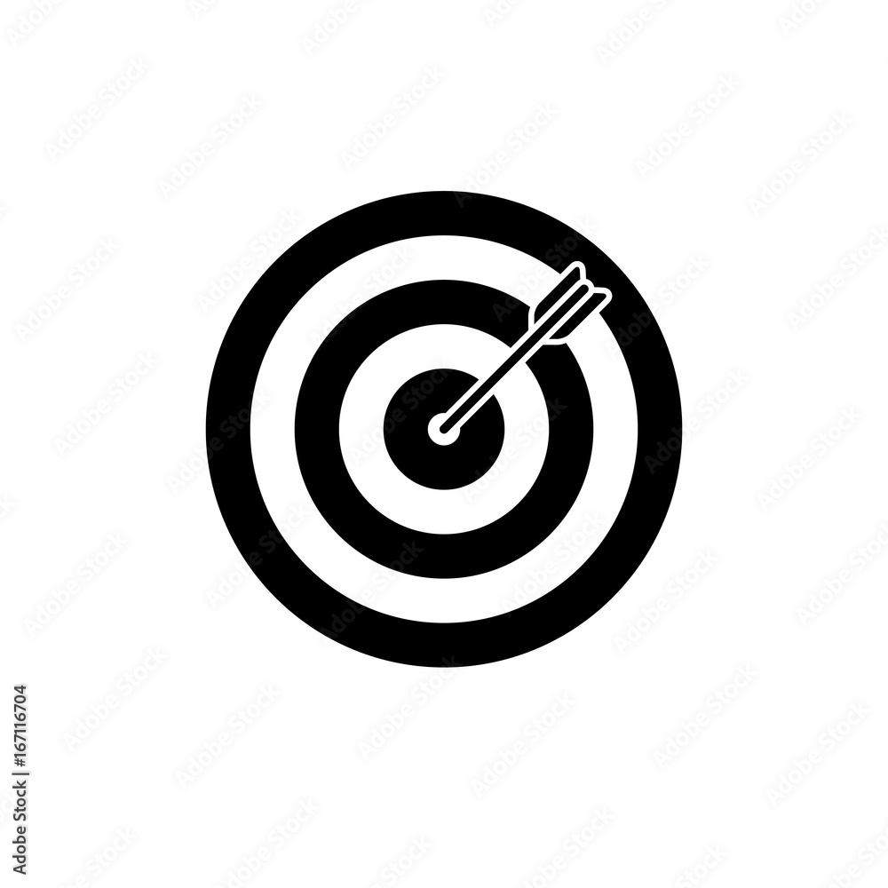 Target icon. Black, minimalist icon isolated on white background. Dartboard simple silhouette. Web site page and mobile app design vector element. Target icon. Black, minimalist icon isolated on white background. Dartboard simple silhouette. Web site page and mobile app design vector element.