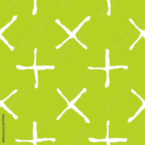 Trendy seamless pattern with handdrawn shapes.