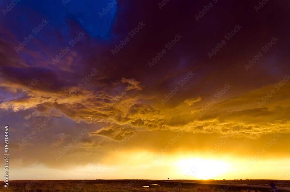 Obraz premium Cloudy sunset