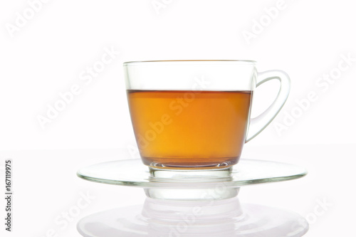Tea in a glass cup