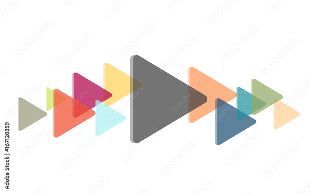 Viele bunte Play-Symbole Viele bunte Play-Symbole