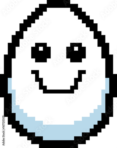 Wallpaper Mural Smiling 8-Bit Cartoon Egg Torontodigital.ca