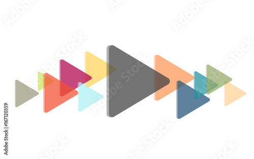 Viele bunte Play-Symbole