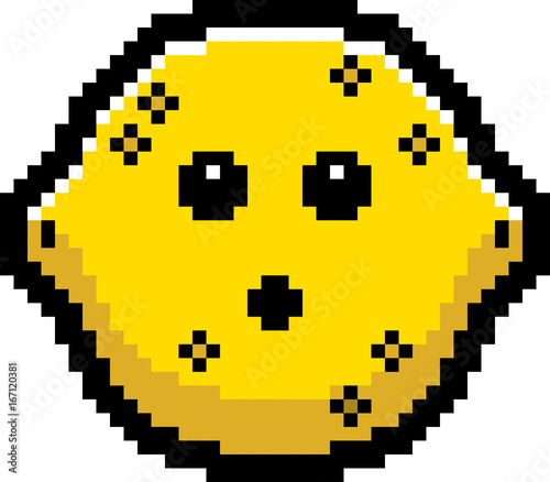 Surprised 8-Bit Cartoon Lemon