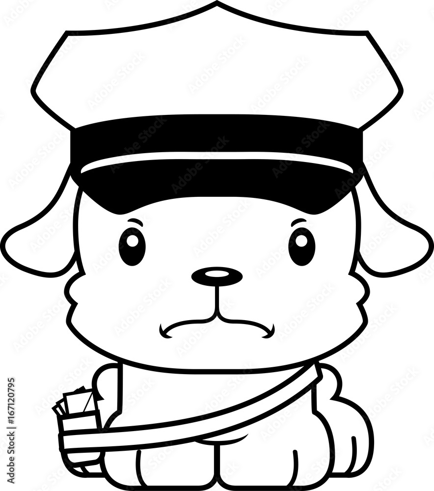 Cartoon Angry Mail Carrier Puppy Cartoon Angry Mail Carrier Puppy