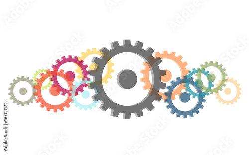 Viele bunte Mechanismen