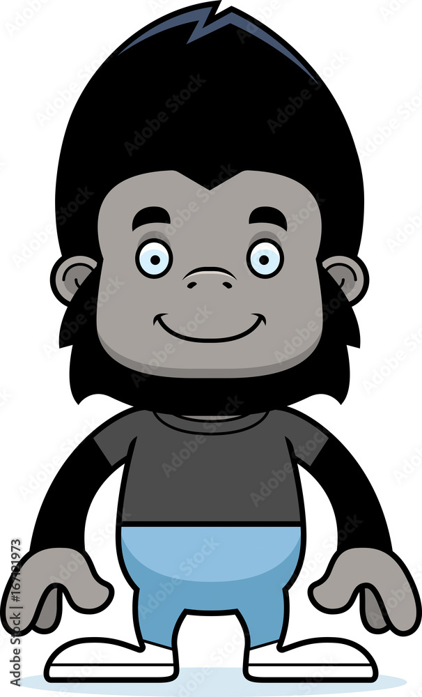 Cartoon Smiling Gorilla Cartoon Smiling Gorilla