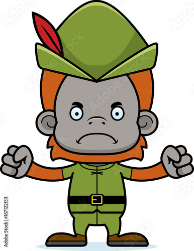 Cartoon Angry Robin Hood Orangutan
