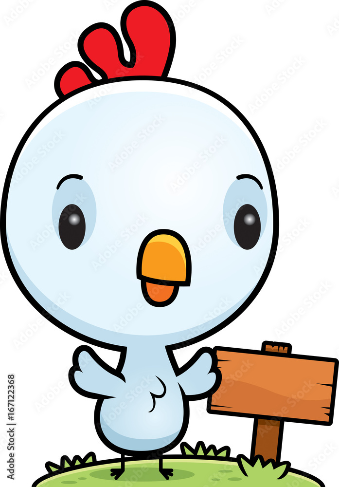 Cartoon Baby Rooster Wood Sign Cartoon Baby Rooster Wood Sign