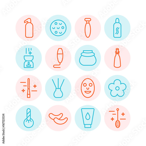 Spa icons set.