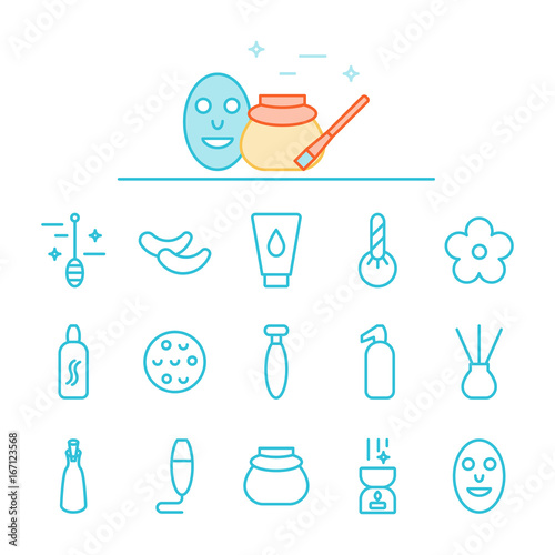 Spa icons set