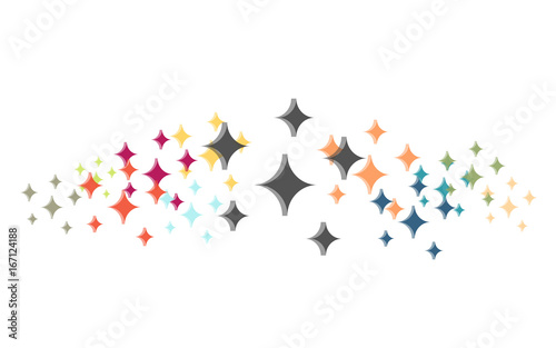 Viele bunte Sterne