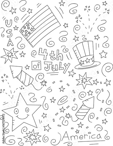 4th of July Doodle