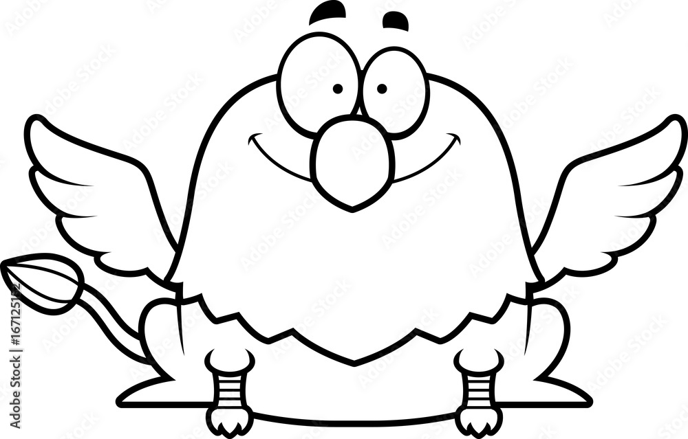 Smiling Cartoon Griffin Smiling Cartoon Griffin