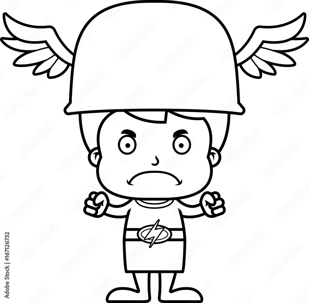 Cartoon Angry Hermes Boy