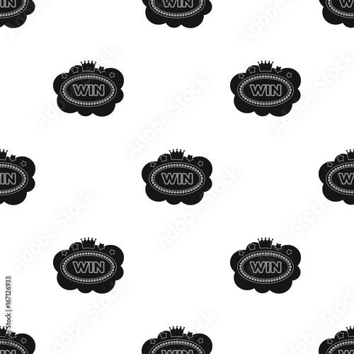 Emblem of the winner in the casino in the form of a cloud with the stars.Kasino single icon in black style vector symbol stock illustration.