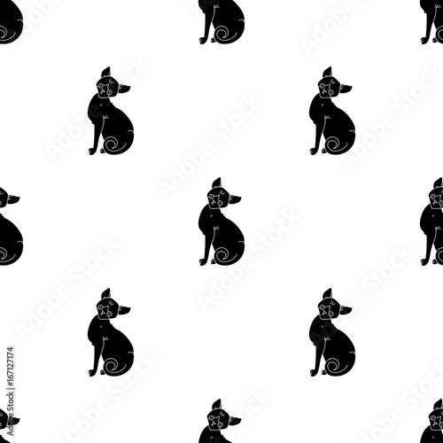 Sphynx icon in black style isolated on white background. Cat breeds symbol stock vector illustration.