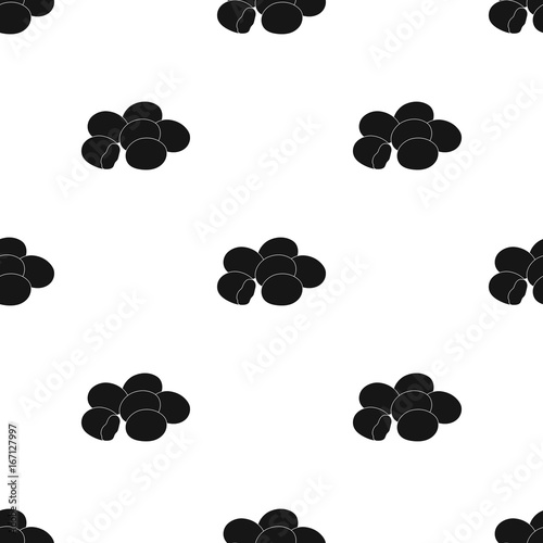 Chocolate dragee icon in black style isolated on white background. Chocolate desserts symbol stock vector illustration.