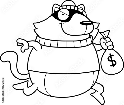 Cartoon Cat Burglar