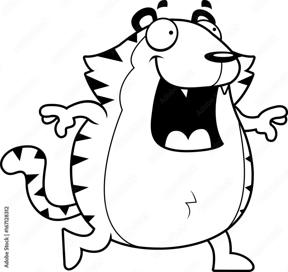 Cartoon Tiger Walking Cartoon Tiger Walking