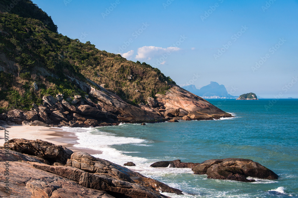 Rocky Inferno Beach in Rio de Janeiro, Brazil