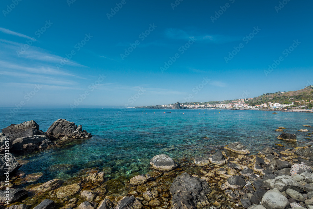View of Aci Trezza sea. Sicily, Italy.