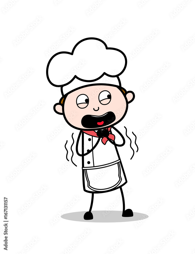 Cartoon Chef Screaming Face Vector Illustration Cartoon Chef Screaming Face Vector Illustration