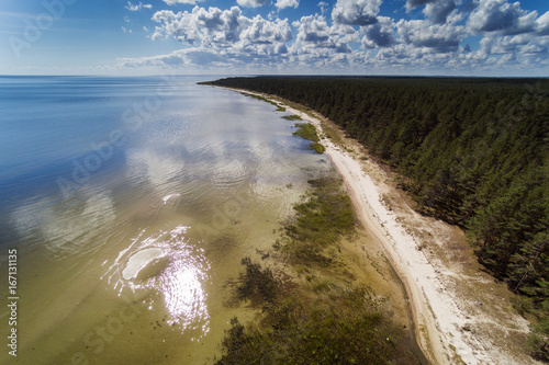 Gulf of Riga, Baltic sea at Mersrags, Latvia.