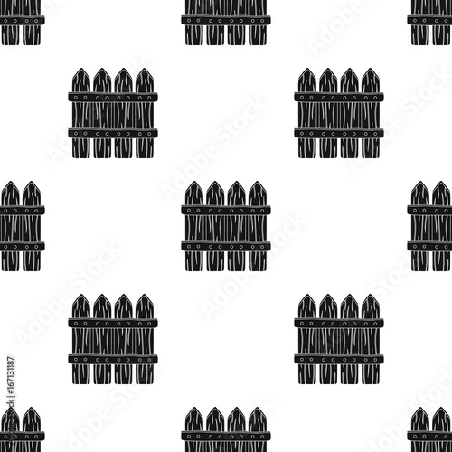 Wooden decorative sectional fence. Fencing for the protection of the garden.Farm and gardening single icon in black style vector symbol stock illustration.