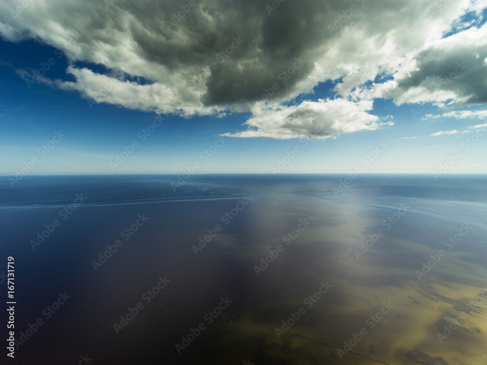 Gulf of Riga, Baltic sea at Mersrags, Latvia.