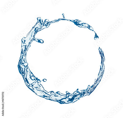 Circle water splashes.