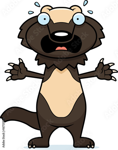 Scared Cartoon Wolverine