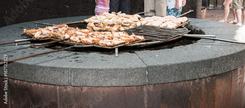 GRILL WITH LAVA IN LANZAROTE