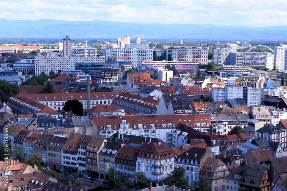 Fototapeta premium Vue sur Strasbourg