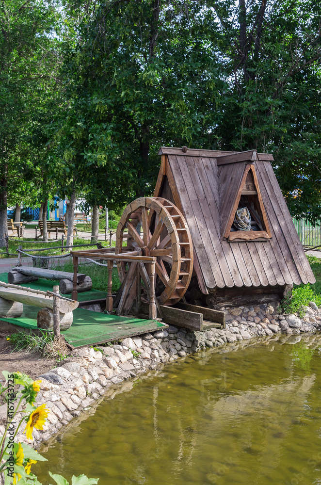 Artificial pond, Central Park of Culture and Recreation / Orenburg, Orenburg region, Orsk