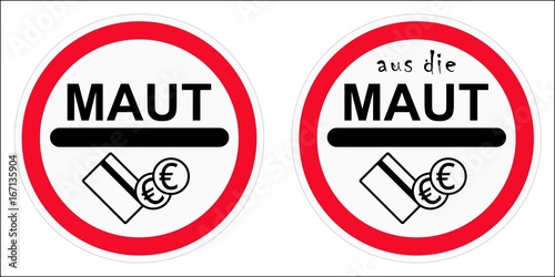 Ausländer Autobahn dobrindt Infrastrukturabgabe, PKW Maut vektor