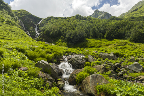 A waterfall in Caucasus